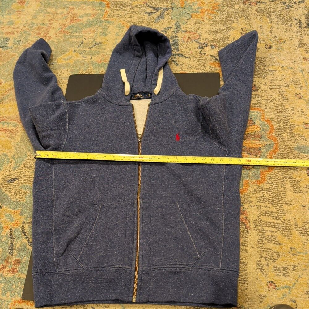 Polo Ralph Lauren Men's XL Full Zip Heavy Hoodie, Blue Heather, MSRP $138